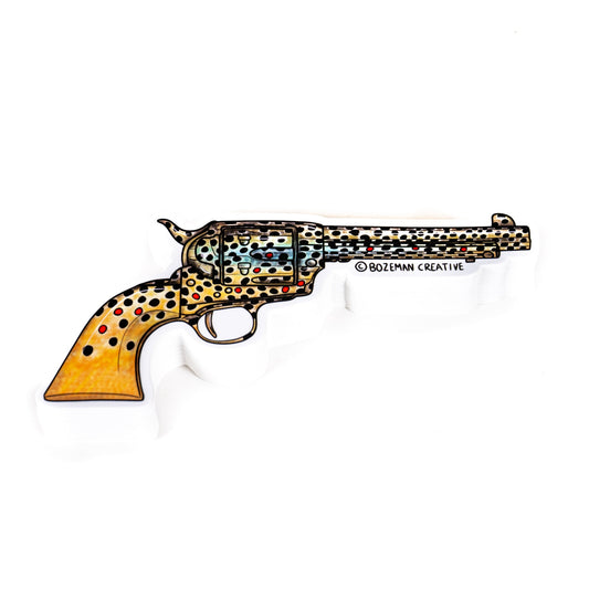 Brown Trout Revolver -  Fly Fishing Sticker
