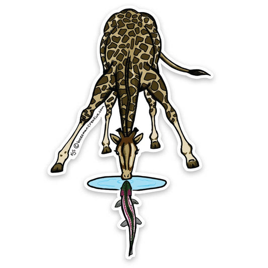 Trout Curious Giraffe Sticker