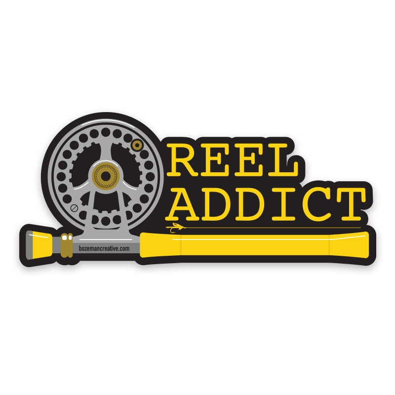 Reel Addict - Fly Fishing Sticker