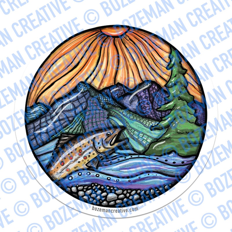 Trout Creative - Fly fishing Sticker