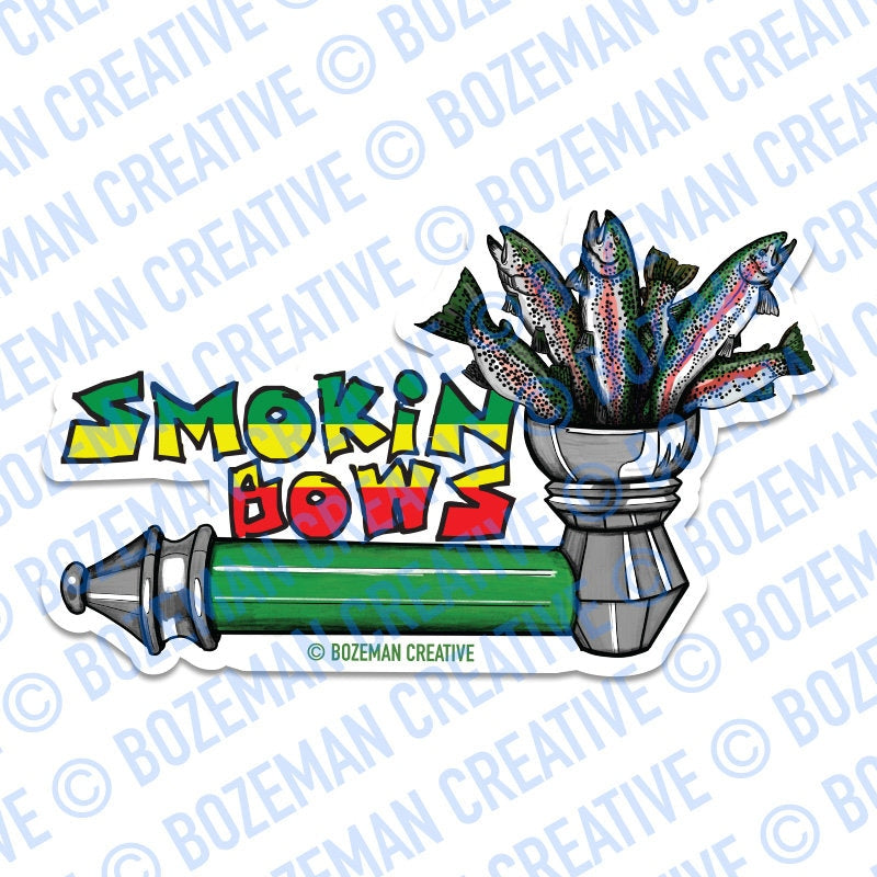 Smokin Bows - Fly Fishing Sticker