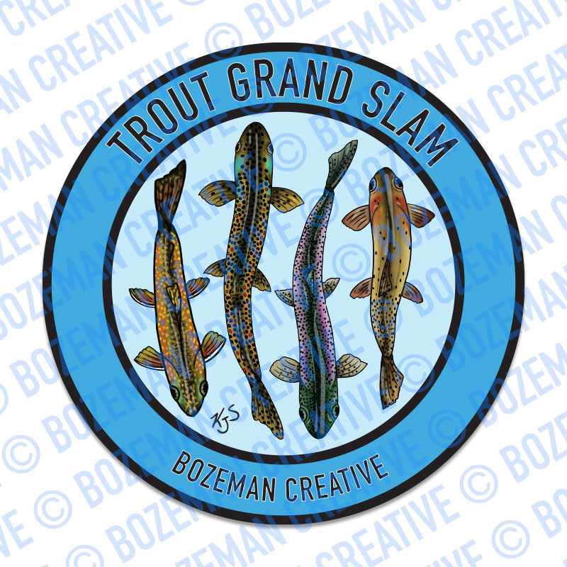 Trout Grand Slam - Fly Fishing Sticker
