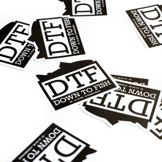 DTF - Down to Fly Fish Sticker